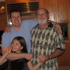 Mike with his son Mickey and granddaughter Macy