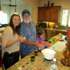 Dying Easter eggs with the Grandkids