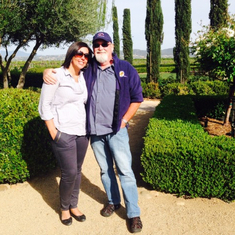 Mike and Brandess in Temecula at one of his favorite wineries Ponte