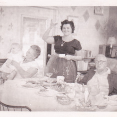 Milly & Denise with Babcia & Granddad Urbanski 1961