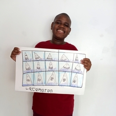 LaCameron with homeschooling project