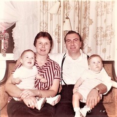 Mom, Dad and the twins in Woodhaven, Queens