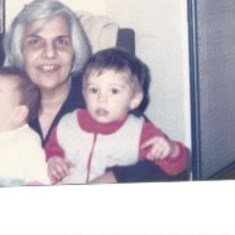Granny and Luke (and Sam but technology has cropped him out)