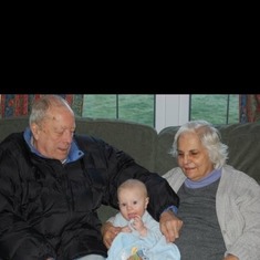 Ollie's first visit to meet his Great Grandparents.