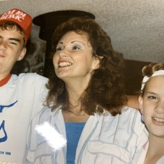 Loving mother Miranda with Brad and Emily, before it became "the Four of Us"