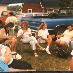 Miranda and Emily with other Family members at Aunt Faye and Uncle JC 50th Anniversary pic-nic