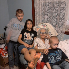 Cody, Briana and Ben with great-grandma