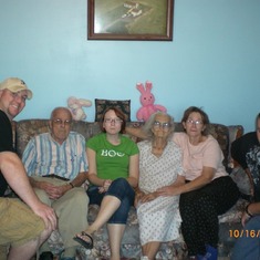 adrian, granddad, stacy, grandma, mom and dennis