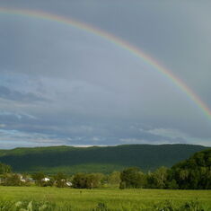 Mom, when I saw this rainbow this afternoon- I thought of you. You are somewhere over the rainbow