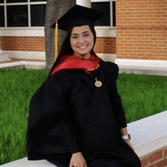 Briana, as she graduated from Bridgewater College with honor.