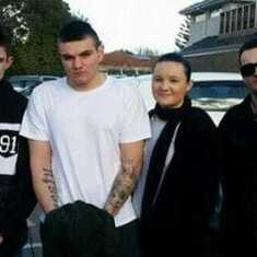 July 2017 nanny pats funeral port Phillip prison brought Mitch for a couple of hour we hadn't seen him in almost 6 mths so good us all being together