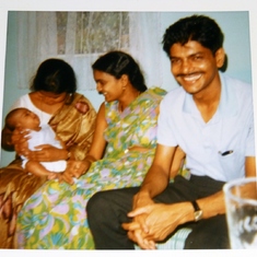 With baby Uday, Devi,& Rosy  1969 Summer