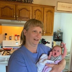 Molly with her sixth granddaughter (summer)