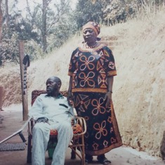 Papa David Chembe Asana during his last days in his Nchum -- Bafut residence with his supportive wifef Mama Monica Binu
