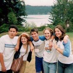 Another one from high school - Mon taking a break from her Peer Counselling/camp leading duties!