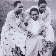 The Three Musketeers. Left to Right: Nguru Kanyua, Monicah Kabeberi, Nellie Kairo circa 1957 