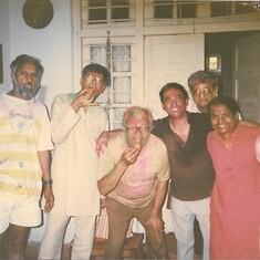 Holi at Netaji Nagar with Venkatesh, Vijayaditya, Nath, Biswajit and Swati Basu