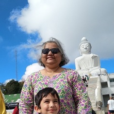 With Ashwin, Phuket Big Buddha, 13 January 2019
