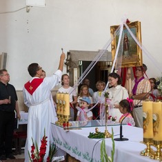 Procesione con quadro di Santa Filomena miracolosamente trovato a Spišské Podhradie 