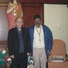 A MEMORABLE PICTURE WITH MONSIGNOR GIOVANNI BRASCHI RECTOR  (TAKEN IN MAY, 2010 WHEN I WAS IN ITALY)
