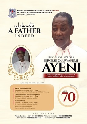 Monsignor (Prof.) Jerome Oluwafemi Ayeni