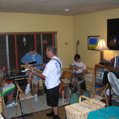 Jammin' in our music room in T.O.