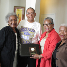 Receiving an award from the National Council on Black American Affairs