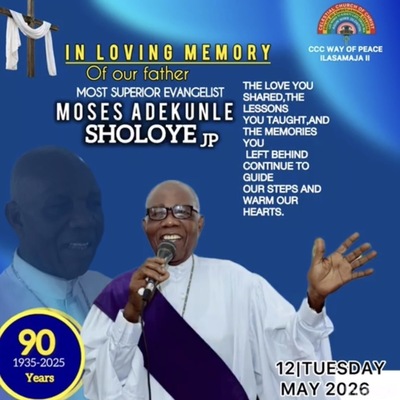 Most Sup Snr Evangelist Moses Adekunle Sholoye