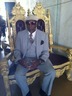 At the Holy Land Attraction..Sitting in a kingly looking chair