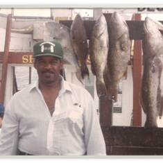 Jimmy L. Jackson with the Fish He Caught