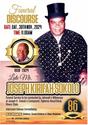 Mr. Joseph Christopher Kirifah Sokolo