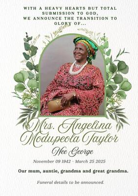 Mrs Angelina Modupeola Taylor