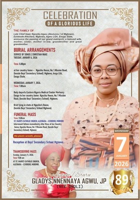 Mrs Gladys Nnennaya Agwu