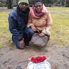 We visited Gabi's gravestone a week before you left Berlin for Cameroon. The last time I saw you.