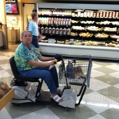 At Ingles, it took a lot of convincing to get her on a scooter lol