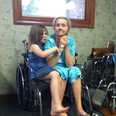 Mom & Maddie at one of her Cancer Dr appointments