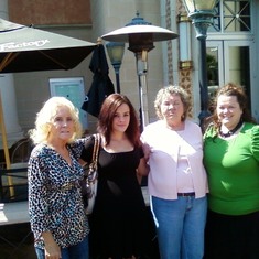 Sept/2010 Kayla's 21st birtday dinner at Cheesecake Factory in Charlotte with her Mawmaws Shirley & Muriel and myself.