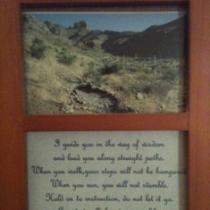 Scripture hanging on Kay's wall.