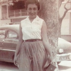 Myriam as a young lady in Colombia.