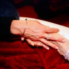 Kristina holding her moms hands 2011
