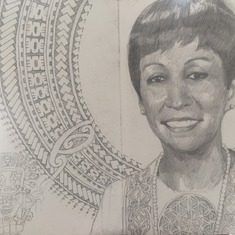 An Original Artwork in honor of his grandmother Myriam Vivas Haarman by Chad Haarman known as Chad Harmony. "Recordando a mi abuela para siempre!" "Remembering my grandmother forever!"  Chad