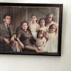 Myriam with her parents and 4 sisters before her brother Tito was born. 