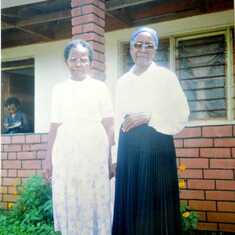 Bibi Namkunda and Mama Snow in Arusha Tanzania the Year 2000.