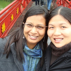 Moni visited us in Vietnam after I gave birth to my son (2008)