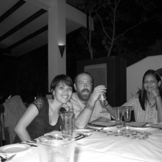 With CJ and Chris - dinner at Antonio's restaurant, Tagaytay, Philippines, 5 December 2008