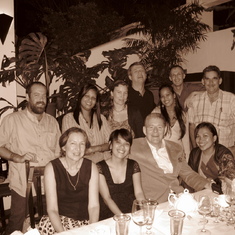 With IRRI crew - dinner at Antonio's restaurant, Tagaytay, Philippines, 5 December 2008