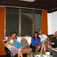 With Doreen, CJ, Adam & Chris at Doreen & Adam's apartment, Los Banos, Philippines, December 2008