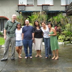 With Adam, Chelly, Chris, Doreen & CJ, Doreen & Adam's apartment, Los Banos, Philippines, Dec 2008
