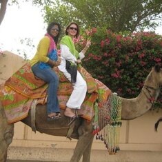 Riding a camel with Cecile