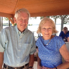 Fred and Nan at Fred's 80th birthday party at Gull Lake